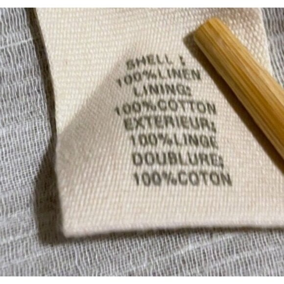 Elizabeth James Linen Blazer 6 Distressed Tie Dye Minimalist Grunge 100% Linen - Picture 11 of 12